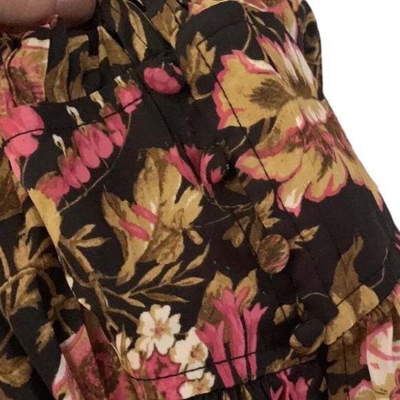 Anthropologie Deep V-Neck Floral Blouse Small - Picture 7 of 16